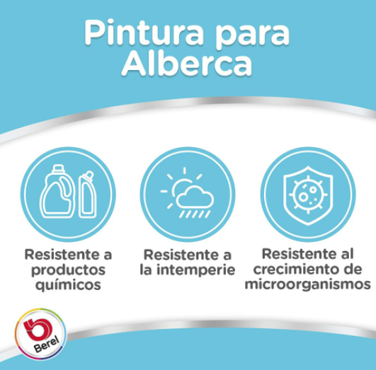 Pintura Para Alberca Celeste Galon Berel