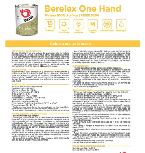Berelex One Hand Blanco Galon Berel