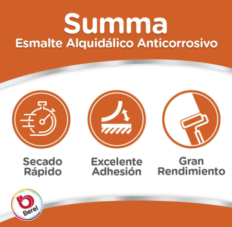 Esmalte Summa Negro Mate Galon Berel