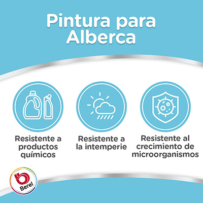 Pintura Para Alberca Celeste Cubeta Berel