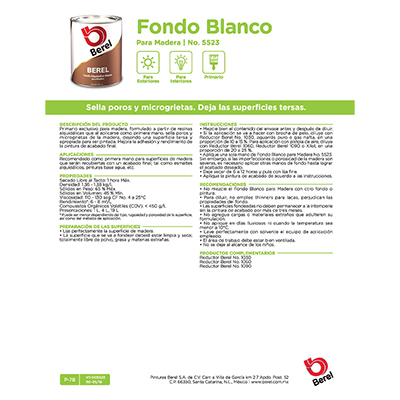 Fondo Para Madera Blanco Cubeta Berel
