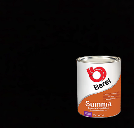 [000674-4] Esmalte Summa Negro Mate Litro Berel