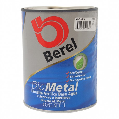 [004223-4] Esmalte Base Agua Blanco Litro Berel